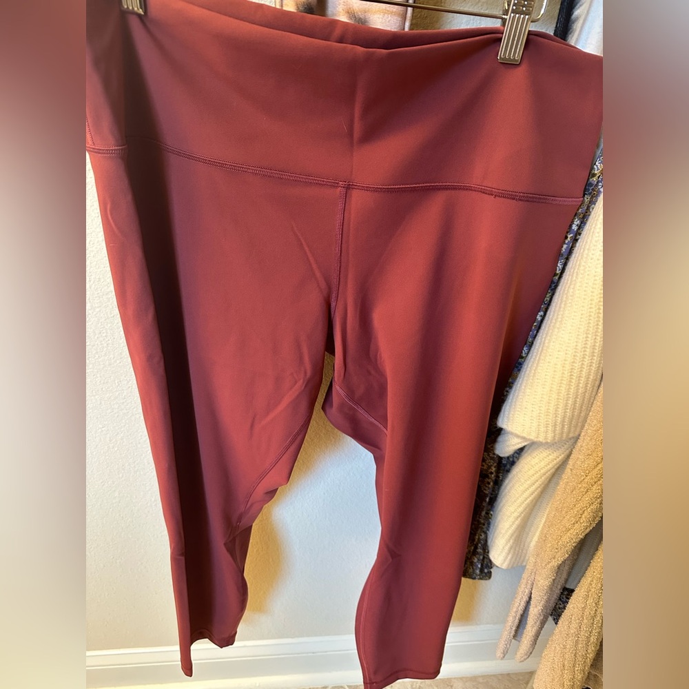 lululemon athletica Wine-Colored Mid-Rise Leggings